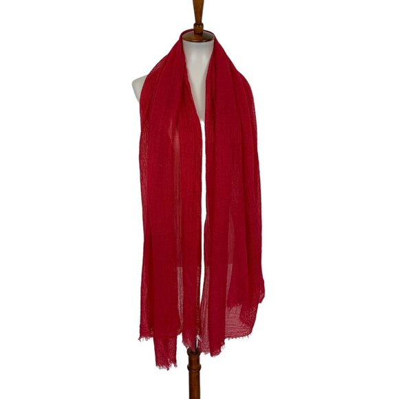 Hinge Women Pink Scarf Wrap Soft Cozy Romantic Fall Winter Accessory - Picture 1 of 3